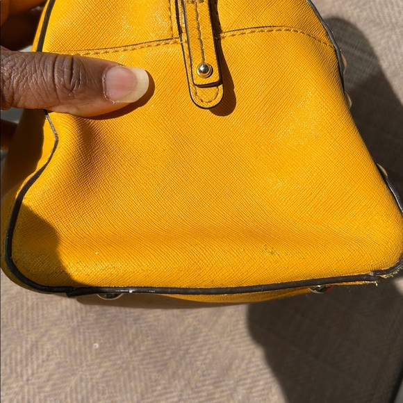 Michael Kors Mustard Yellow Studded Satchel Handbag. - Picture 15 of 15